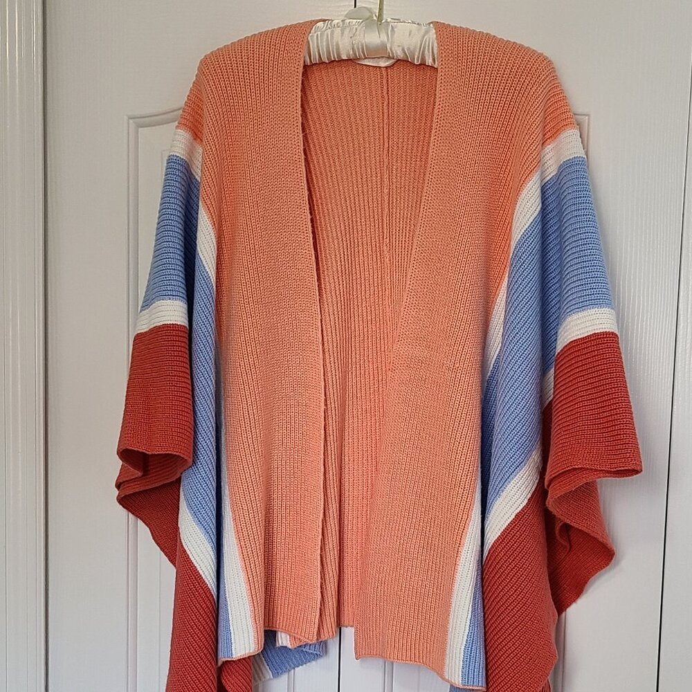 Talbots Women's OS Colorblock Knit Ruana